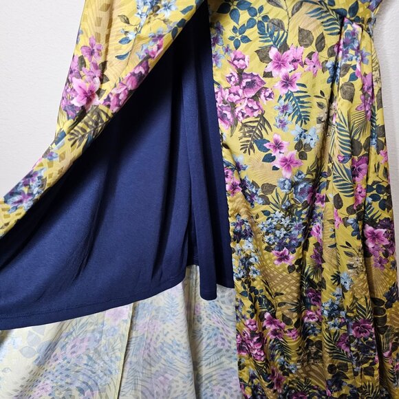 Hutch XS  Wrap Dress Val Pietrina Maxi Floral Flutter Sleeve Fairy Formal Event - Picture 6 of 11